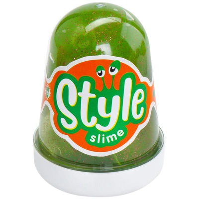Слайм Slime "Ninja",  блестящий, зеленый с ароматом яблока, 130г, 293580