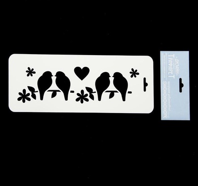 Трафарет пластик Птички 10х25см (ТЦБ-27),  [2099391]