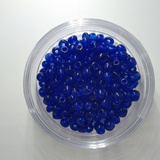 Стеклянный бисер 25г (крупный) прозрачный синий (Б014)
