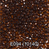 Бисер стеклянный GAMMA 5гр прозрачный, темно-коричневый, круглый 10/*2,3мм, 1-й сорт Чехия, Е094 (10140)