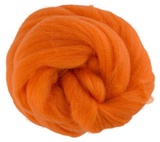 Шерсть для валяния Пехорка 50гр. 100% шерсть полутонкая, цвет оранжевый  [284]