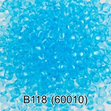 Бисер стеклянный GAMMA 5гр прозрачный, голубой, круглый 10/*2,3мм, 1-й сорт Чехия, B118 (60010)