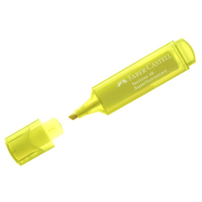 Текстмаркер 1-5 мм FABER-CASTELL "Superfluorescent 46", флуоресцентный желтый  [154607]