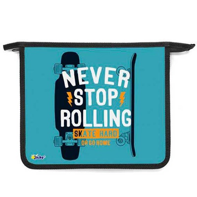 Папка для тетрадей 1 отделение А5 ПТ-73 Never Stop Rolling, на молнии, 68238