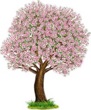 Плакат вырубной Весеннее дерево, ( односторонний ) Р1-02 10002