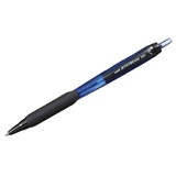 Ручка шариковая автоматическая 0,7мм синяя Uni "Jetstream SXN-101-07", грип, корпус прорезиненный пластик, черный [68417]