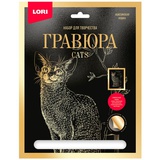 Гравюра с эффектом золота Lori "Абиссинская кошка", 27,5*21,5см, 6+ Гр-666