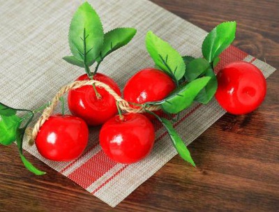 Декоративный элемент Связка искусственных яблок (5 шт.), микс [853152] 