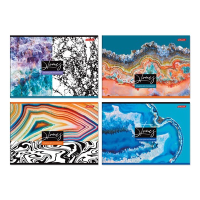 Альбом для рисования 40л. А4 на склейке "Каменный цветок!", твердая подложка, мелованный картон,  40АЛКЛ4_000253