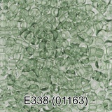 Бисер стеклянный GAMMA 5гр "сольгель" прозрачный, темно-зеленый, круглый 10/*2,3мм, 1-й сорт Чехия, Е338 (01163)