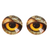 Глазки на клеевой основе, набор 6 шт, размер: 1,4 см, желтый  [4493823]