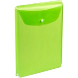 Папка с клапаном на кнопке вертикальная с расширением А4 180мкм полупрозрачная лаймовая, deVENTE, до 250л. ПВХ, индивидуальная маркировка, 3072504