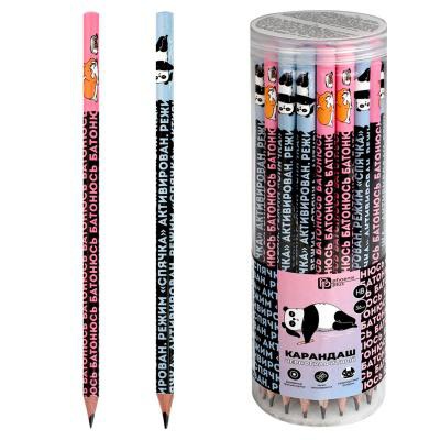 Карандаш чернографитный HB "Герои с характером", трехгранный корпус, заточенный, дерево, без ластика, 70078