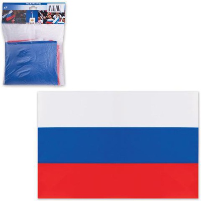 Флаг РФ (90*135см) , синтетическая ткань ( инд.упаковка), сублимационные чернила гарантируют яркие и сочные цвета, которые не поблекнут под воздействием осадков или прямых солнечных лучей.,  268469
