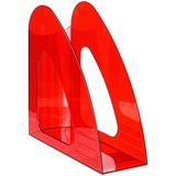Стойка-угол для бумаг пластик А4, 23,5х24х9 см OfficeSpace "Colorful", тонированный красный, VH_33838