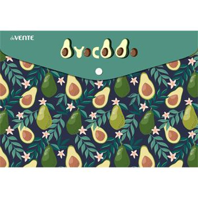 Папка на кнопке А4 с рисунком Lots of avocado, 150 мкм, deVENTE 3071119