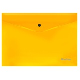 Папка на кнопке А4, 200мкм, Berlingo "Neon", прозрачная, оранжевый неон, EFb_A4394, 352649