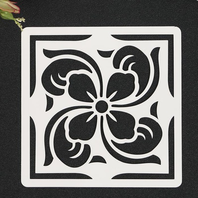 Трафарет  пластиковый "Плитки Азулежу" 10х10 см,  [4410940]