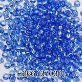 Бисер стеклянный GAMMA 5гр прозрачный с посеребренным отверстием, светло-голубой, круглый 10/*2,3мм, 1-й сорт Чехия, Е266 (37030)