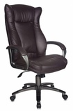Кресло руководителя CH-879DG/Coffee искусственная кожа, цвет: тёмно - коричневый ( до 120кг )