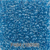 Бисер стеклянный GAMMA 5гр "сольгель" металлик, темно-голубой, круглый 10/*2,3мм, 1-й сорт Чехия, F484 (18936)