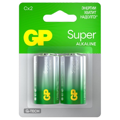 Батарейка LR14/C GP Super G-Tech, alkaline 1.5V  14AA21-2CRSBC2