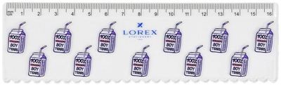 Линейка 16см LOREX TRANSPARENT серия BOYS TEARS, пластиковая, прозрачная, с рисунком, микс LXRUTR-BT