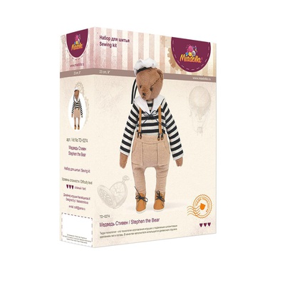 Набор для изготовления игрушки, "Miadolla" TD-0274, Медведь Стивен, высота изделия 23см, (сложность ***), 14+