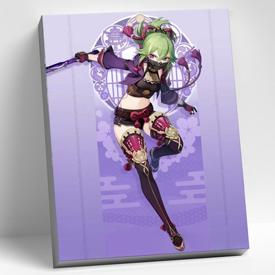 Картина по номерам (на холсте) 30х40см Геншин. Куки Синобу, CHR0168 (сложность **)