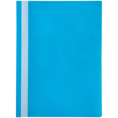 Папка-скоросшиватель пластик.А4 OfficeSpace, 120мкм  с прозрачным верхним листом, голубой,  [254241]