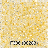 Бисер стеклянный GAMMA 5гр прозрачный с посеребренным отверстием и ярким блеском, светло-желтый, круглый 10/*2,3мм, 1-й сорт Чехия, F386 (08283)