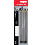 Набор чернографитных карандашей ERICH KRAUSE Megapolis 100 HB 4шт.+ ластик ЕК32859