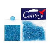 Стеклянный бисер Colibry 20г прозрачный голубой (5)