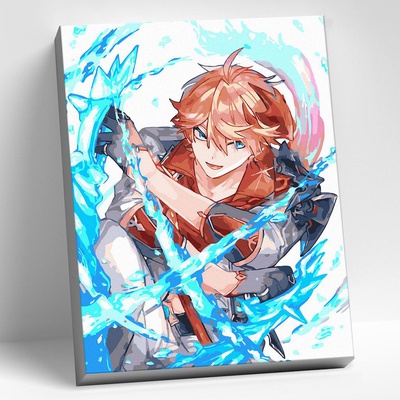 Картина по номерам (на холсте) 30х40см Геншин. Тарталья, CHR0128 (сложность **)