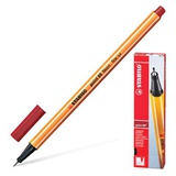Ручка капиллярная Stabilo "Point 88/50"  0.4 мм, темно-красная, 067225