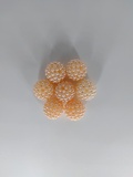 Бусины шамбала d=1,2мм жемчужная персик (25шт)