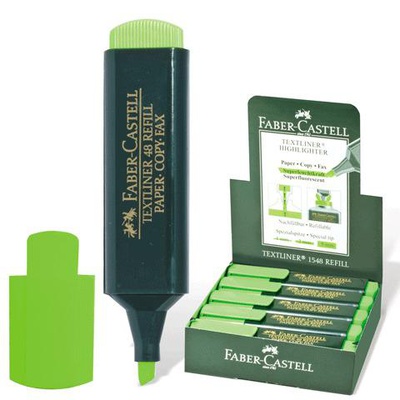 Текстмаркер 1-5 мм FABER-CASTELL "1548", зеленый,  [150375]