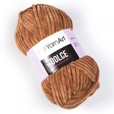 Пряжа YarnArt DOLCE 100г/120м (100% микрополиэстер),  коричневый 765