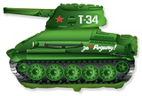 Шар воздушный (фигурный) "Танк Т34 (зеленый)"