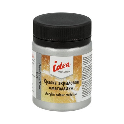 Акрил для декора 50мл Vista-Artista. Idea, Металлик серебро IME-50 901