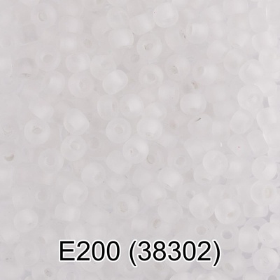 Бисер стеклянный GAMMA 5гр прозрачный матовый с цветным отверстием, белый, круглый 10/*2,3мм, 1-й сорт Чехия, E200 (38302)