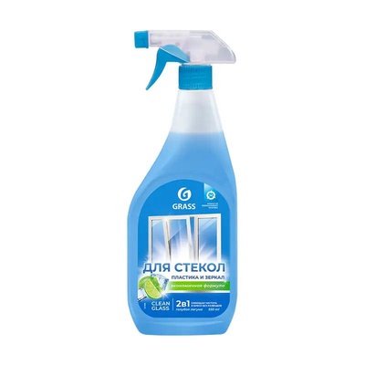 Средство для мытья стекол и зеркал 550мл GRASS CLEAN GLASS, с содержанием спирта, с курком 125986