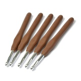 Крючок для вязания алюминиевый с резиновой ручкой (5,5мм),  [TB.AL-REZ12]