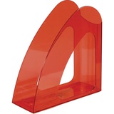 Стойка-угол для бумаг пластик А4, 9x24x24см deVENTE Air Fluo, полупрозрачный красный неон, 3043506
