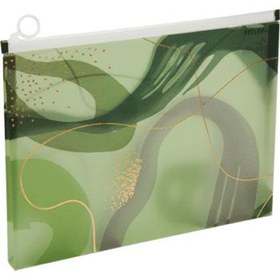 Папка на молнии с расширением 320*245*25мм 180мкм полупрозрачная искрящаяся фактура с рисунком, тиснение фольгой, deVENTE. Marandi. Sparkle, индивидуальная маркировка, 3072213