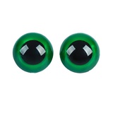 Глаза винтовые с заглушками, полупрозрачные 2 шт, цвет зеленый, 3*3 см, 3783465