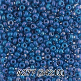 Бисер стеклянный GAMMA 5гр непрозрачный радужный, синий, круглый 10/*2,3мм, 1-й сорт Чехия, A277 (34210)