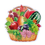 Плакат вырубной "Корзинка фруктов" А4,5189110