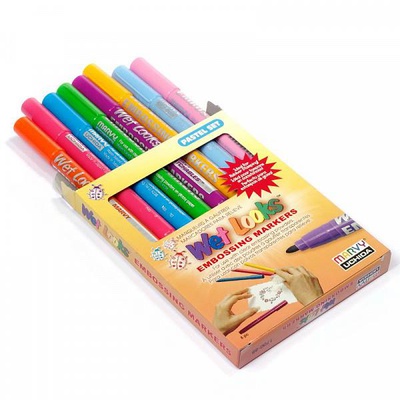 Набор маркеров для эмбоссинга 8шт, Marvy, пастель   [MAR1700-8B]