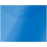 Папка на кнопке А5 полупрозрачная синяя 150мкм OfficeSpace,  [267531]